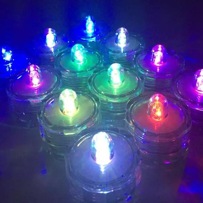 Bright LED Floral Tea Light Submersible Lights for Party Wedding (RGB(Changing Color), 30 Pack) by GreenHaven Gardens