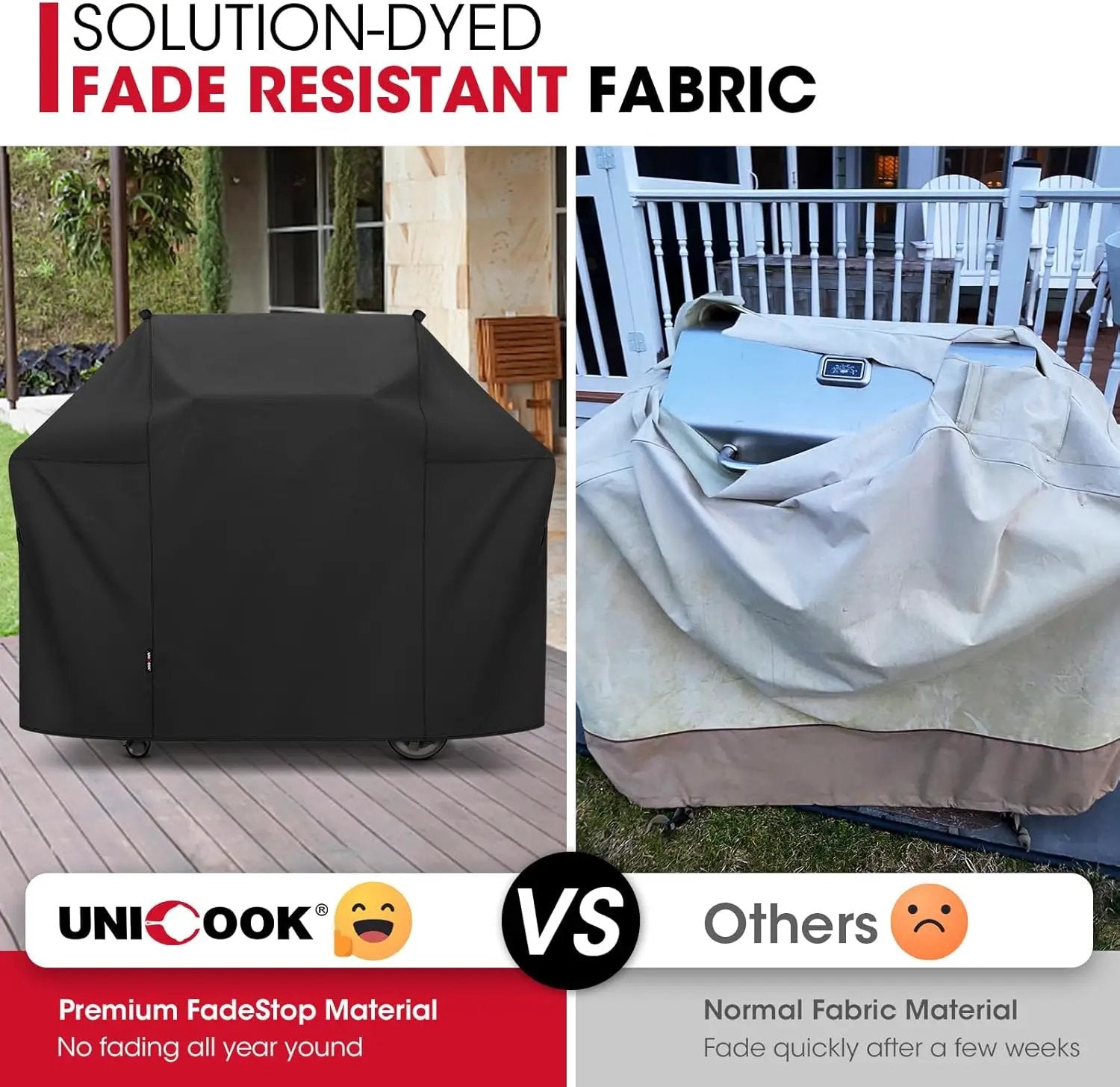 Unicook 52 Inch Grill Cover for Weber Spirit 200 and 300 Series, Gas BBQ Cover for Outdoor Grill, Heavy Duty Waterproof Fade Resistant, Compared to Weber 7106 by GreenHaven Gardens