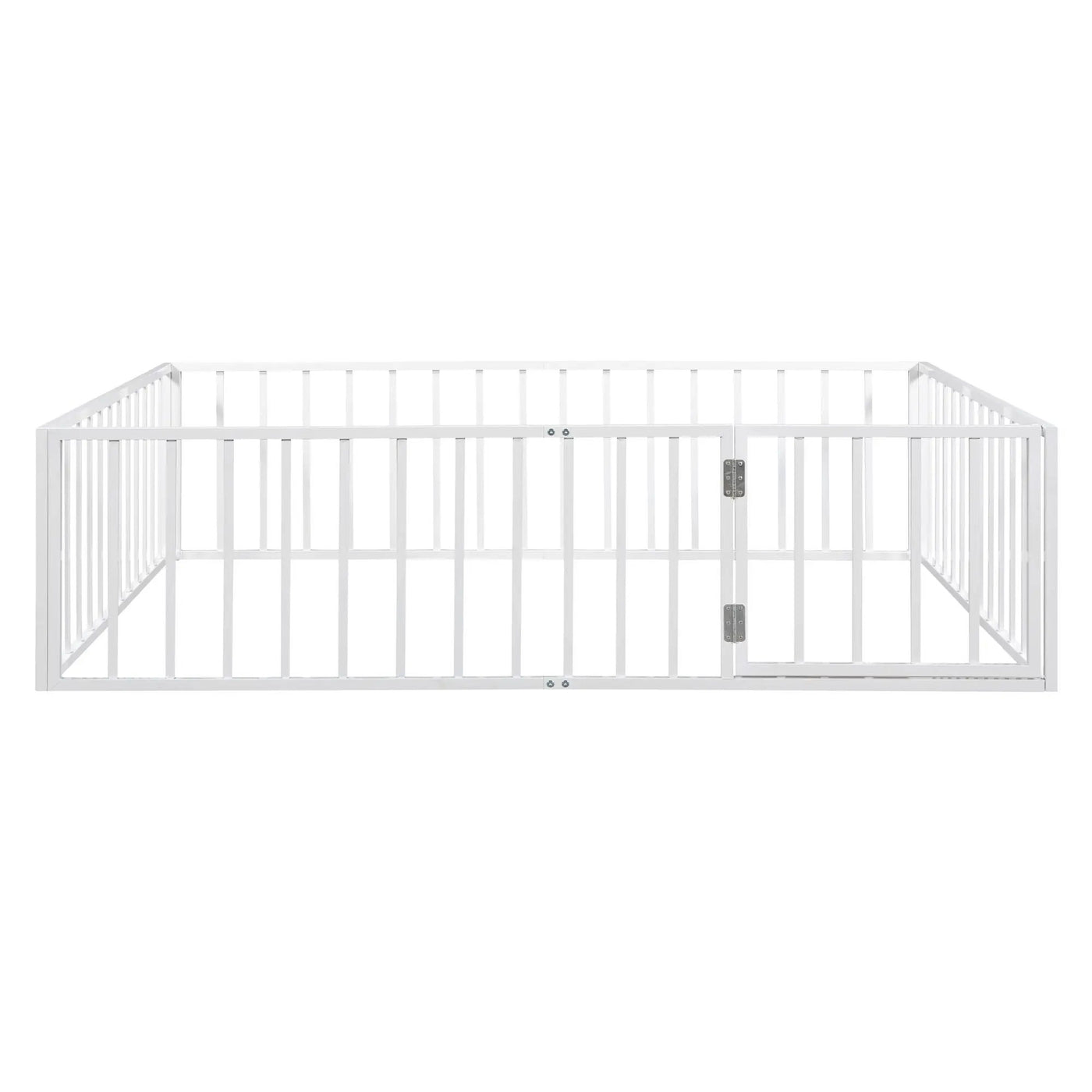 Metal Floor Bed Frame With Fence And Door by Unique Piece Furniture