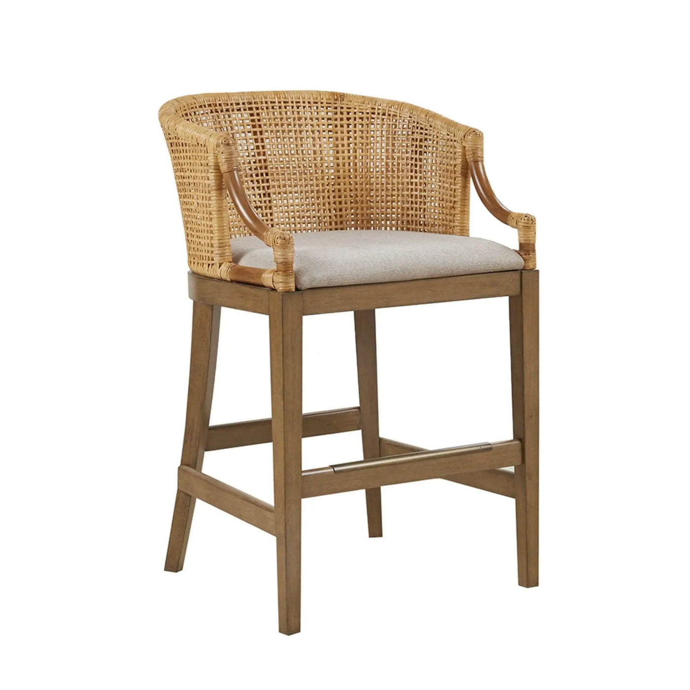 Casual Handcrafted Rattan Counter Stool by Unique Piece Furniture