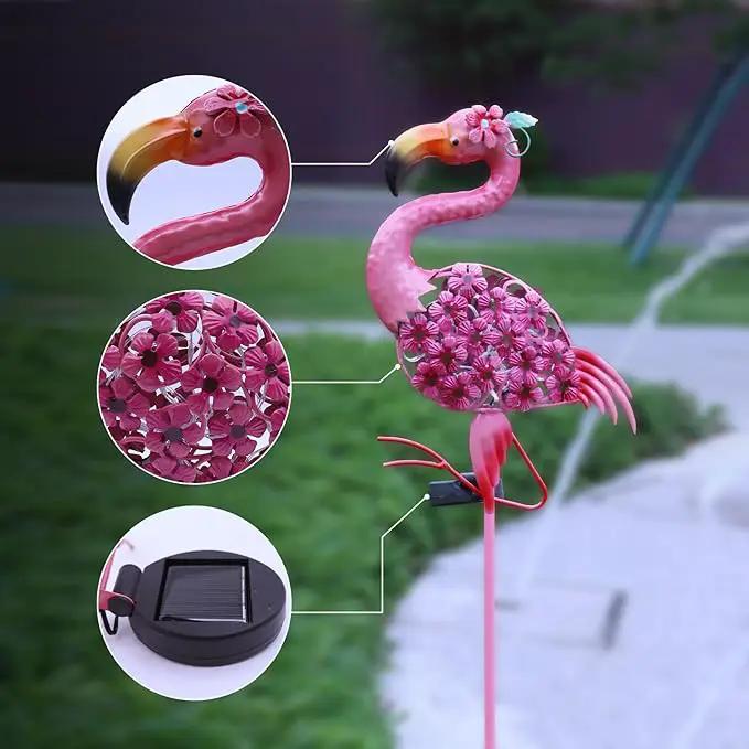 Flamingo Decor-Solar Garden Decor,Pink Flamingos for Yard-Patio Lawn Balcony Backyard Decorations,Flamingo Birthday Gifts for Women by GreenHaven Gardens