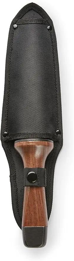 Hori Hori Garden Knife, Traditional Japanese Weeding Tool with ergonomic wooden handle. Large 7'inch blade with case. (Standard blade) by GreenHaven Gardens
