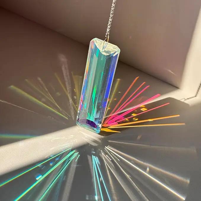 3PCS 5" Large Crystal Sun Catcher Prisms, Hanging Suncatchers with Glass Prism, Rainbow Maker for Room, Windows,Garden,Fantasy Aesthetic Home Decor. (YGBS01) by GreenHaven Gardens