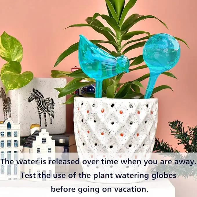 Plant Self Watering Globes - 10pcs Flower Self Watering Planter Insert, Plastic Self Watering Bulbs Auto for Plants, Garden Water Device Drippers System for Travel Business Trip Plant Self-Watering by GreenHaven Gardens