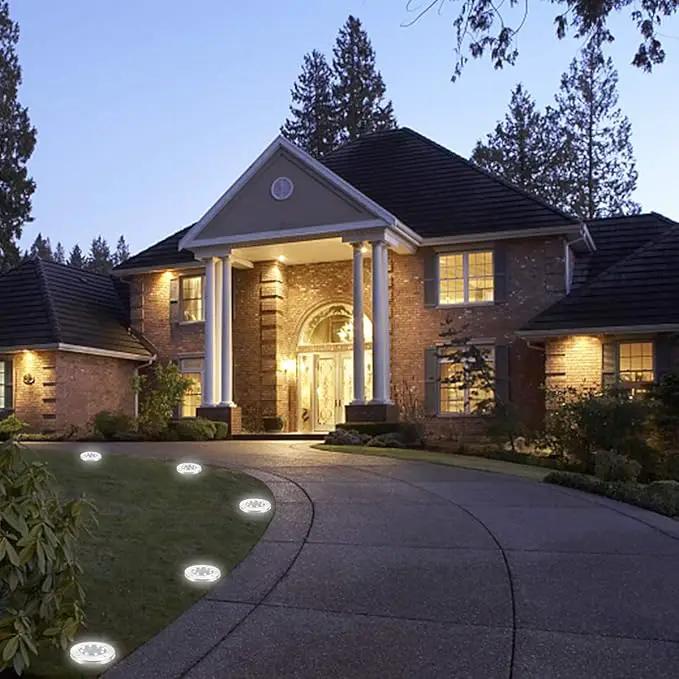 ZGWJ Solar Ground Lights,4 Pack Waterproof Solar Garden Lights, Upgraded Outdoor Garden Waterproof Bright in-Ground Lights, Landscape Lights for Pathway,Yard,Deck,Lawn,Patio,Walkway White by GreenHaven Gardens