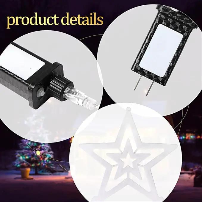 3 Pcs Christmas Decorations Star String Lights 3 Size 108/135/162 LED Waterproof String Lights with Christmas Tree Topper Lighting 8 Modes Waterfall Lights for Garden Yard Party, Warm White by GreenHaven Gardens