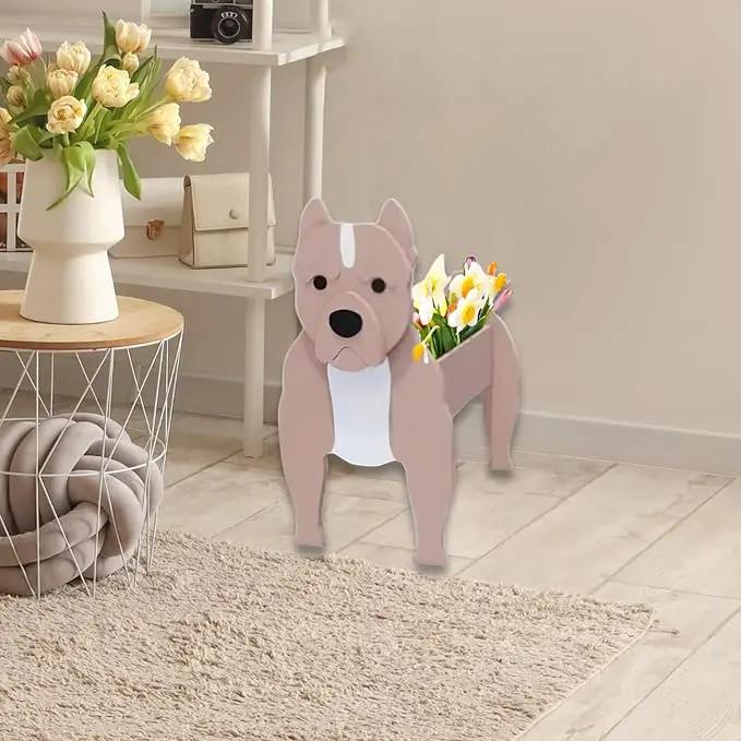 Bulldog Dog Planter Plant Pots,Cute Garden Dog Flower Planter,Dog Planters Birthday Gifts for Women,Office,Indoor/Outdoor Decor（9.45 * 7.32 * 13.5in） by GreenHaven Gardens