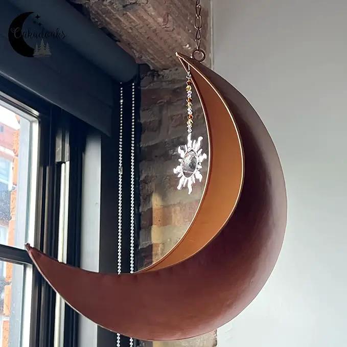 Hanging Moon Planter - Moms Day Gifts for Women - Moon Room Decor - Unique Planters for Succulents,Air Plant, Cactus, Artificial Plants- Plant Lover Gifts - Boho,Hippie, Witchy, Birthdays Gifts by GreenHaven Gardens