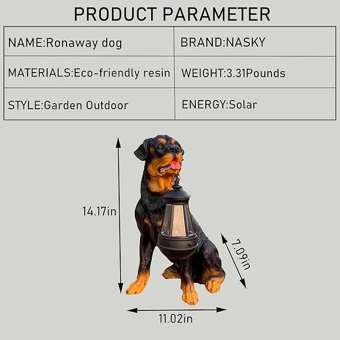 NASKY The Resin Handicraft Solar - Powered Hanging Lamp in The Shape of A Simulated Puppy of The Courtyard is Suitable for Places Such As Courtyards, Gardens and Balconies (Ronaway Dog) by GreenHaven Gardens