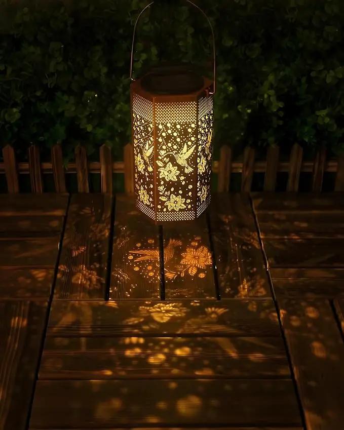 Hummingbird Solar Lantern Outdoor Waterproof - Birthday Gifts for Women Mom Grandma Men, Mothers Day Gifts, Solar Lights Outdoor Hanging Garden Decor for Outside, Patio, Yard, Lawn by GreenHaven Gardens