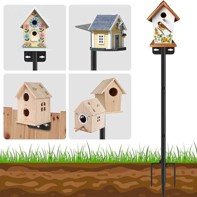 72 Inch Adjustable Bird Feeder Pole,Bird House Pole Suitable for Feeders & Birdhouse,Weather Station,Heavy-Duty Rustproof Design,Enhance Outdoor Decor & Birdwatching Experience (1 Pack 72 inch) by GreenHaven Gardens