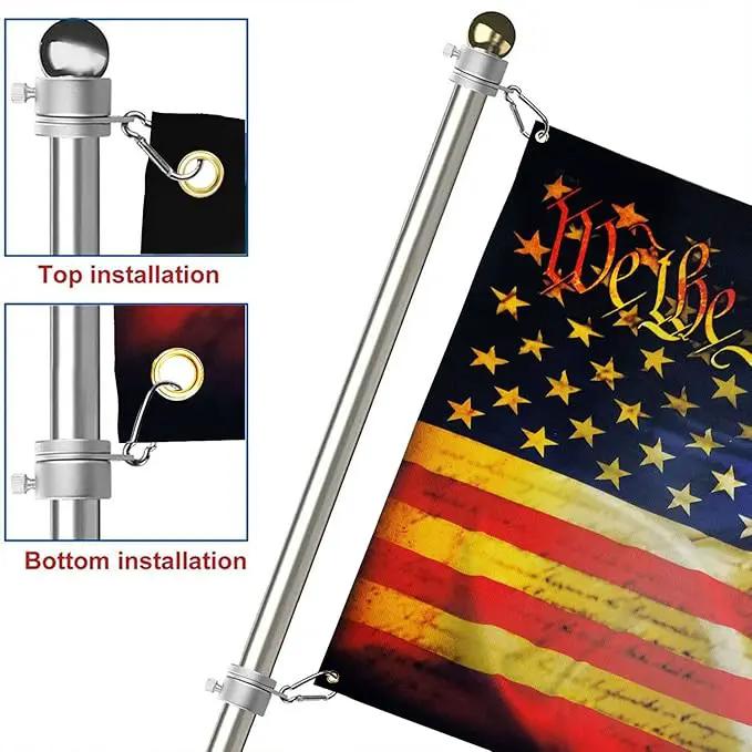 FLAGWIX 3x5 ft American Patriotic Gadsden Flag - Double Sided, Heavy Duty Canvas, Fade Resistant - Patriotic American House Flags, 4th of July Decorations For Indoor, Outdoor Decor Flag with Grommets by GreenHaven Gardens