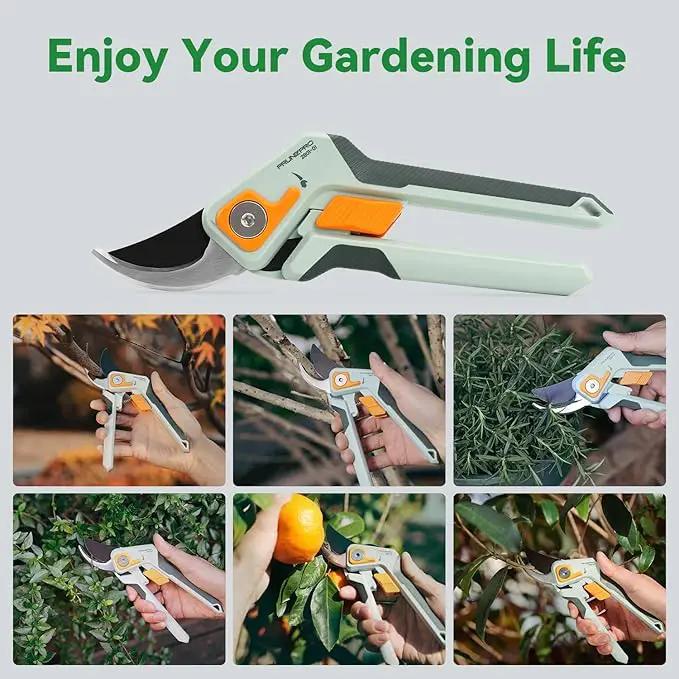 PrunePro Pruning Shears Gardening Scissors Set Professional Hand Pruner Sharp Stainless Steel Blade Garden Scissors Plant Flower Garden Clipper by GreenHaven Gardens