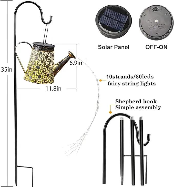 VOOKRY Solar Watering Can Lights, 2 Pack Large Hanging Solar Lights Outdoor Waterproof Garden Decor Outside for Patio Yard Porch Lawn Landscape Gardening Gifts for Mom Women Grandma Birthday by GreenHaven Gardens