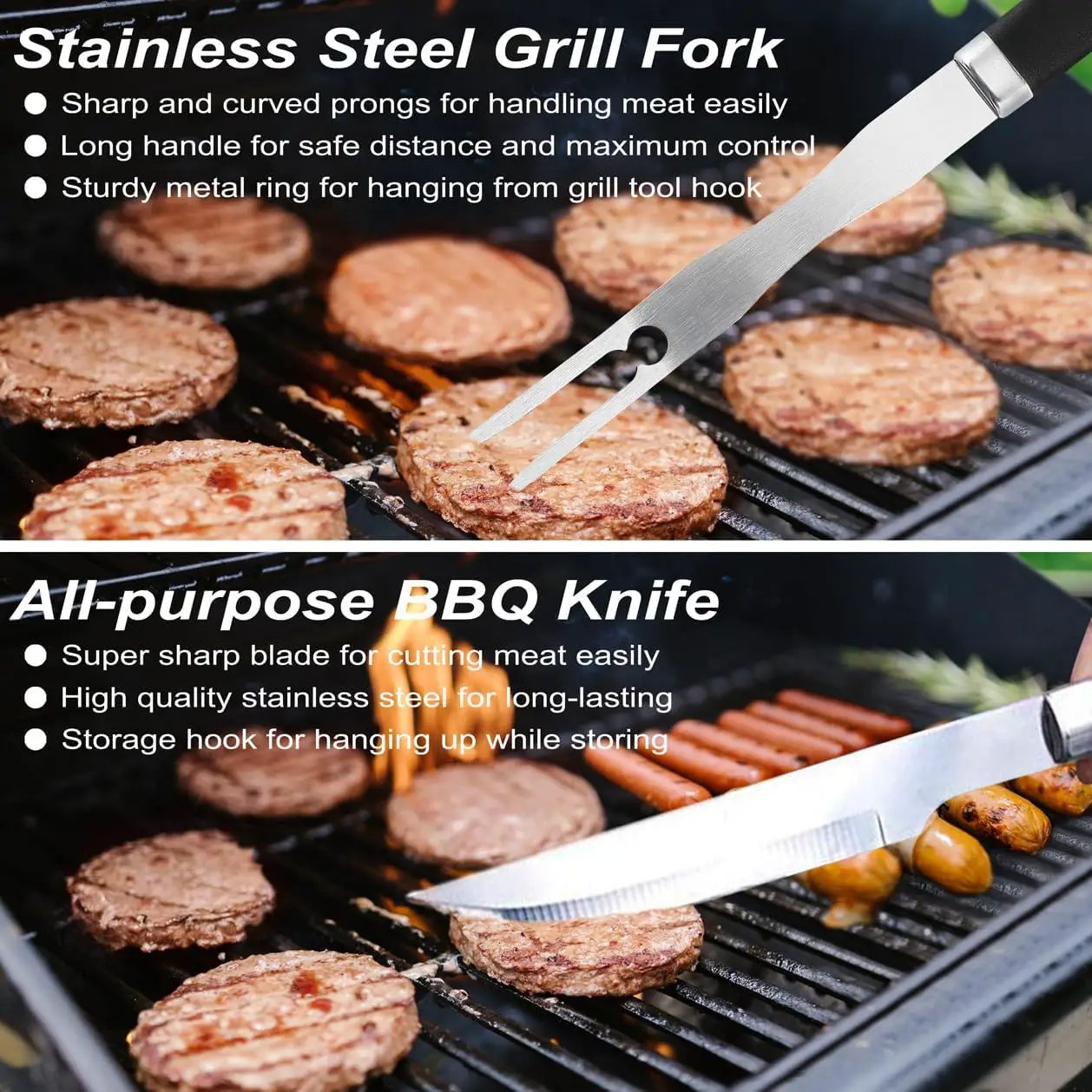 POLIGO 22PCS Heavy Duty BBQ Grill Accessories Set, Non-Slip Grill Tools for Outdoor Grill Set Thicker Stainless Steel Grill Utensils Set, Deluxe Grilling Tools Set in Aluminum Case Ideal Gifts for Men by GreenHaven Gardens