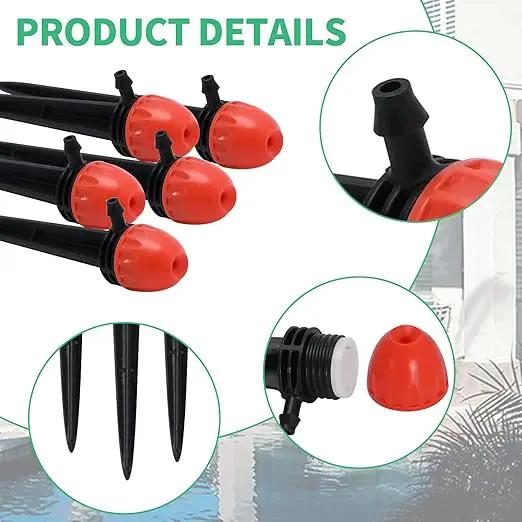 30pcs 16CM Full Circle Scattering Nozzle Drip Emitters for 1/4" Drip Irrigation Tubing Adjustable 360 Degree Wat by GreenHaven Gardens