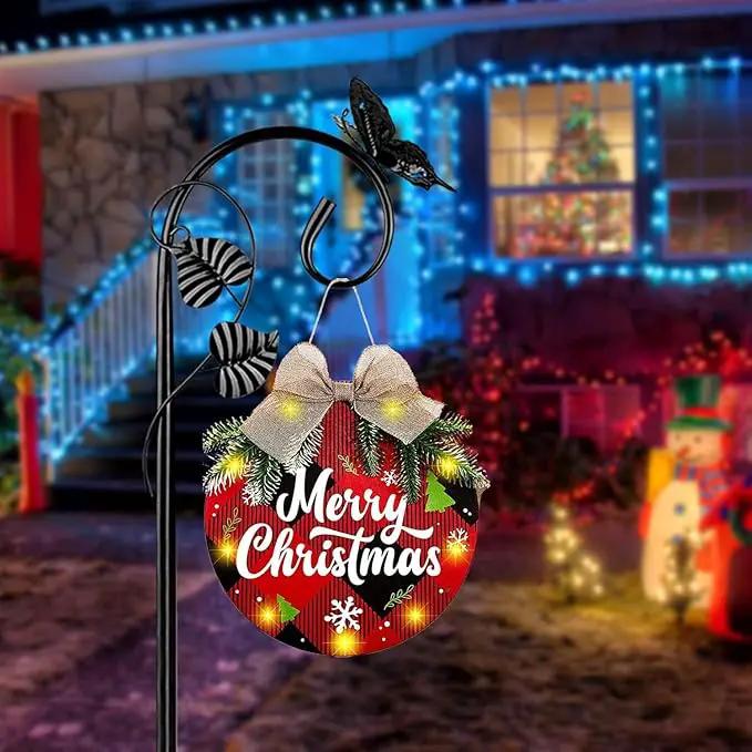 Shepherds Hooks for Outdoor Hummingbird Bird Feeder Pole Hanger 49 Inches with 5 Prongs Base Stainless Metal Adjustable Garden Hanging Holder Weddings Garden Decor Butterfly 2-Pack by GreenHaven Gardens
