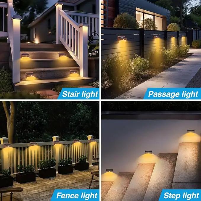 [4 Packs] Solar Outdoor Lights Motion Sensor Solar Security Lights Waterproof with 3 Lighting Modes Solar Powered Wall Lights Outside for Garden Fence Yard,Brown Warm by GreenHaven Gardens
