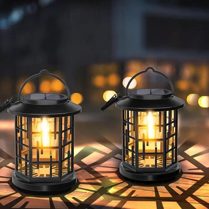 Outdoor Solar Lanterns, Solar Powered Lanterns Lighting LED Lantern Bulb Decorative for Patio Porch Fence Garden Lawn, 4 Pack by GreenHaven Gardens