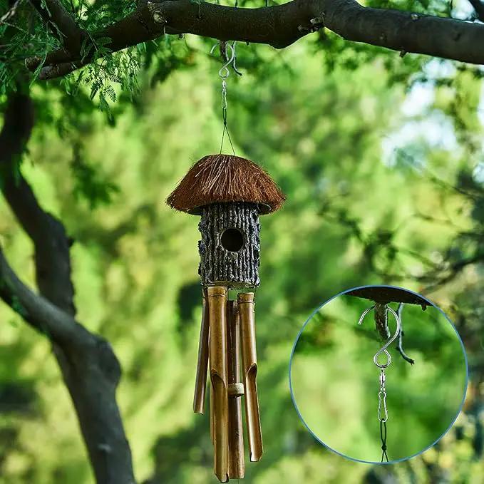 Wind Spinner Swivel Hooks 360 Degree Dual Spinning Windsock Chime Supplies Hanger Swivels Clip Hanging Hooks with Storage Box for Wind Spinners Supply, 2 Styles (Metal Color,20 Pieces) by GreenHaven Gardens