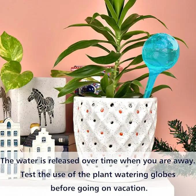 Plant Watering Stakes, Large 12pcs Flower Automatic Watering Bulbs, Plastic Plant Flower Self Watering Globes, Garden Self Watering Planter Insert for Daily Watering by GreenHaven Gardens