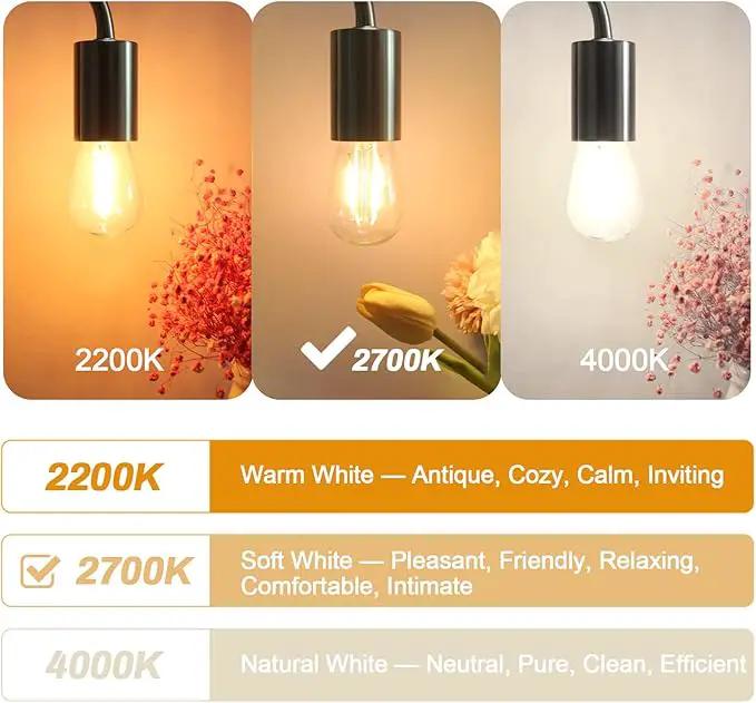 BRIMAX 25 Pack 2W S14 Replacement LED Bulbs,2700K Soft Warm White, Shatterproof Waterproof Outdoor String Light Bulbs Dimmable,E26 Medium Base,Plastic Edison Bulbs for Patio Garden by GreenHaven Gardens