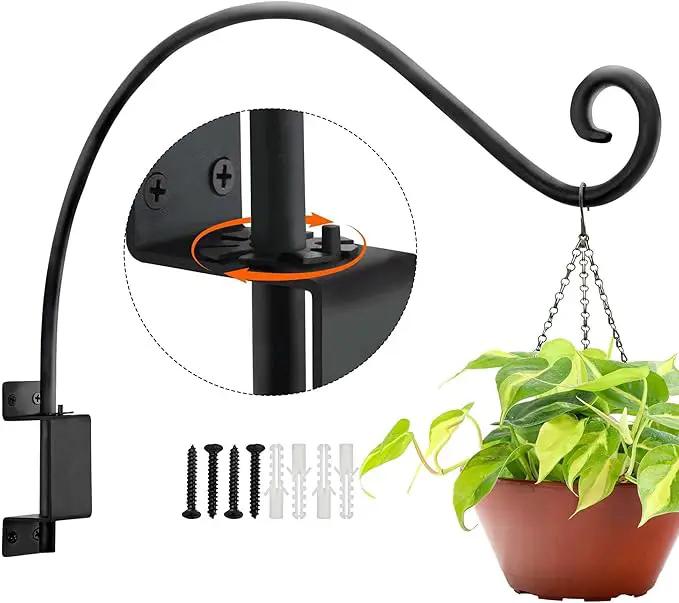 Swivel Hanging Plant Bracket Outdoor: Long Swivel Bird Feeder Hanger Bracket for Tree - Wall Mount Swivel Hook for Hummmingbird 22Inch by GreenHaven Gardens