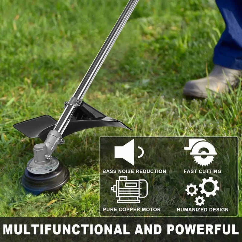Weed Wacker String Trimmer, 42.7CC Cordless Grass Gas Powered Weed Wacker 2-in-1 Straight Shaft String Trimmer Brush Cutter with 2 Detachable Head for Grass/Heavy Bush by GreenHaven Gardens