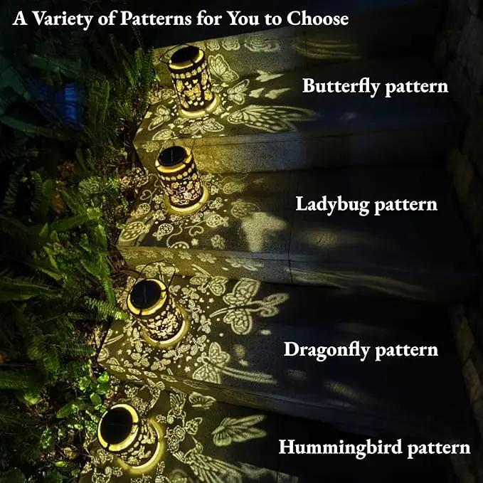 Solar Lanterns Outdoor Waterproof Butterfly Metal Garden Lights, Hanging Decor for Patio, Yard, Fence, Porch, Pathway, Gifts for Women, Mom, Grandma, Unique Mother’s Day by GreenHaven Gardens