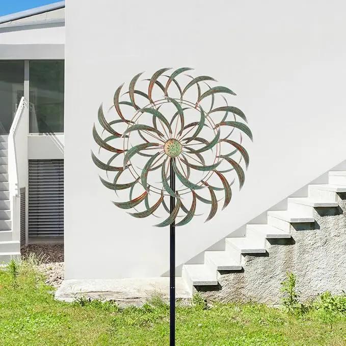 VEWOGARDEN 85” Large Metal Wind Spinners Outdoor Wind Sculpture Yard Art Kinetic Wind Spinners for Yard and Garden Patio Lawn Decor (20 * 85 inches) by GreenHaven Gardens