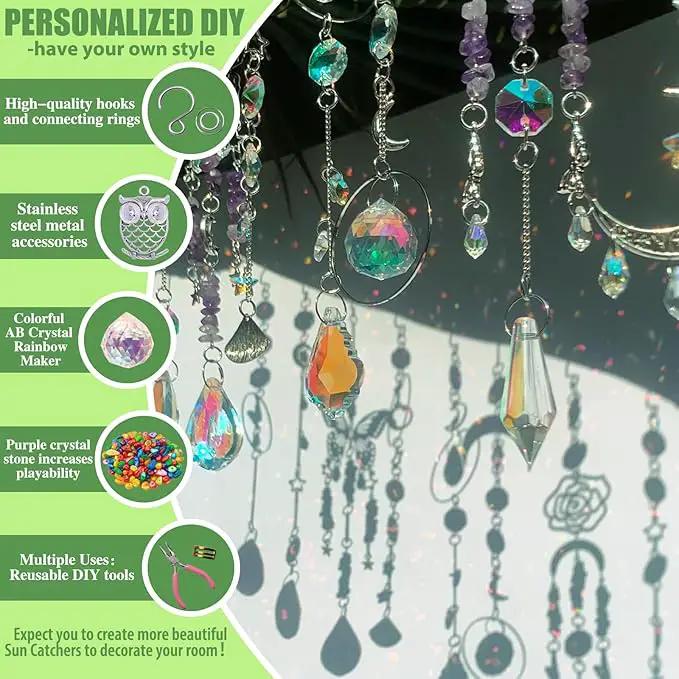 WASTROYAL 420 pcs DIY Sun Catchers Making Supplies Kit Art and Crafts for Adults Prism Hanging Decorative Suncatcher with Crystals Rainbow Maker for Indoor Windows Office Home Halloween Decor (Owl) by GreenHaven Gardens
