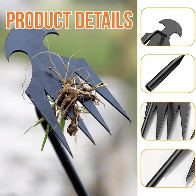 MOTEERLLU Weeding Artifact Uprooting Weeding Tool Gardening, 4-Claw Manganese Steel Weed Puller Garden Hand Weeder Tools, Weed Picker Grass Remover Tool by GreenHaven Gardens