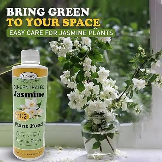 EZ-GRO Professional Liquid Jasmine Fertilizer - 8 oz Bottle | 3:1:2 Concentrated Nutrients for Indoor Plant Food | Houseplant Fertilizer for Jasmine Flowers| Promotes Vibrant Plants & Strong Roots by GreenHaven Gardens