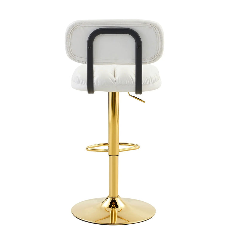 Adjustable Height Bar Stools & Footrest For Kitchen Island (Set of 2)