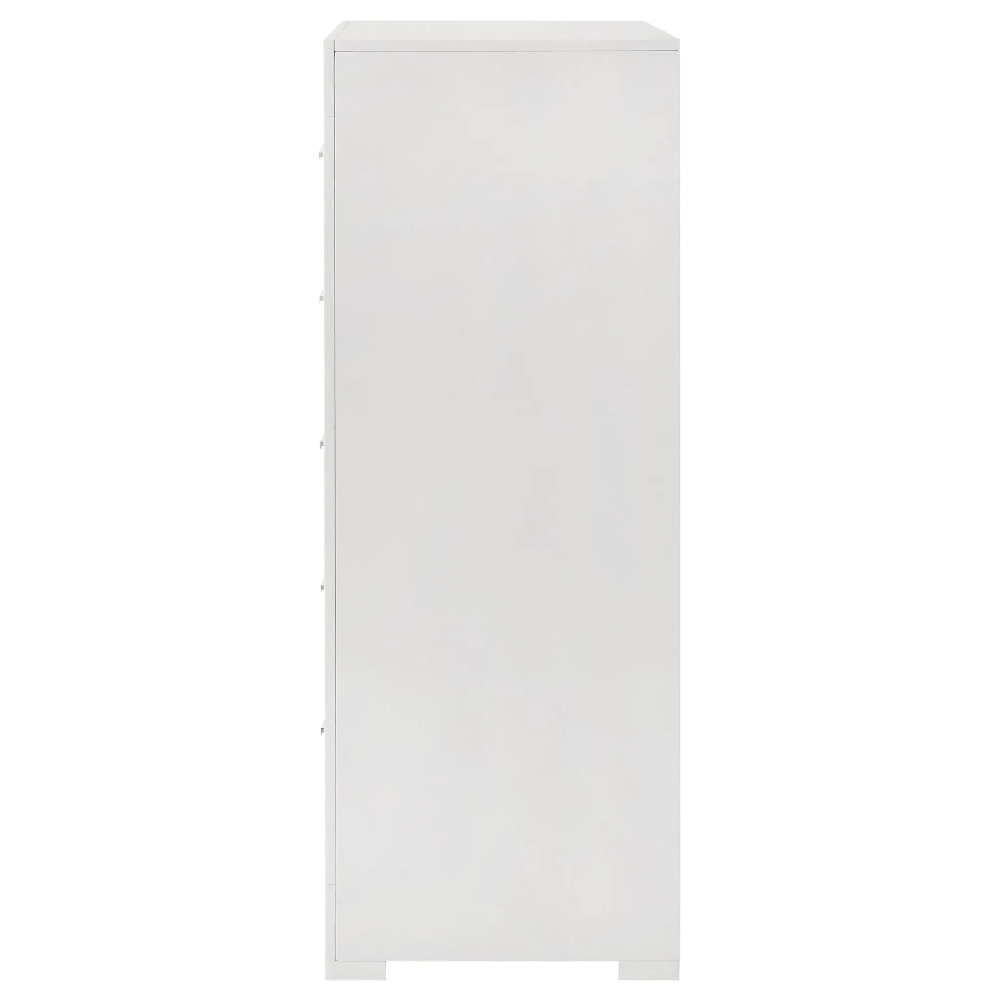 Ives 5-drawer Bedroom Chest of Drawers White High Gloss by Unique Piece Furniture