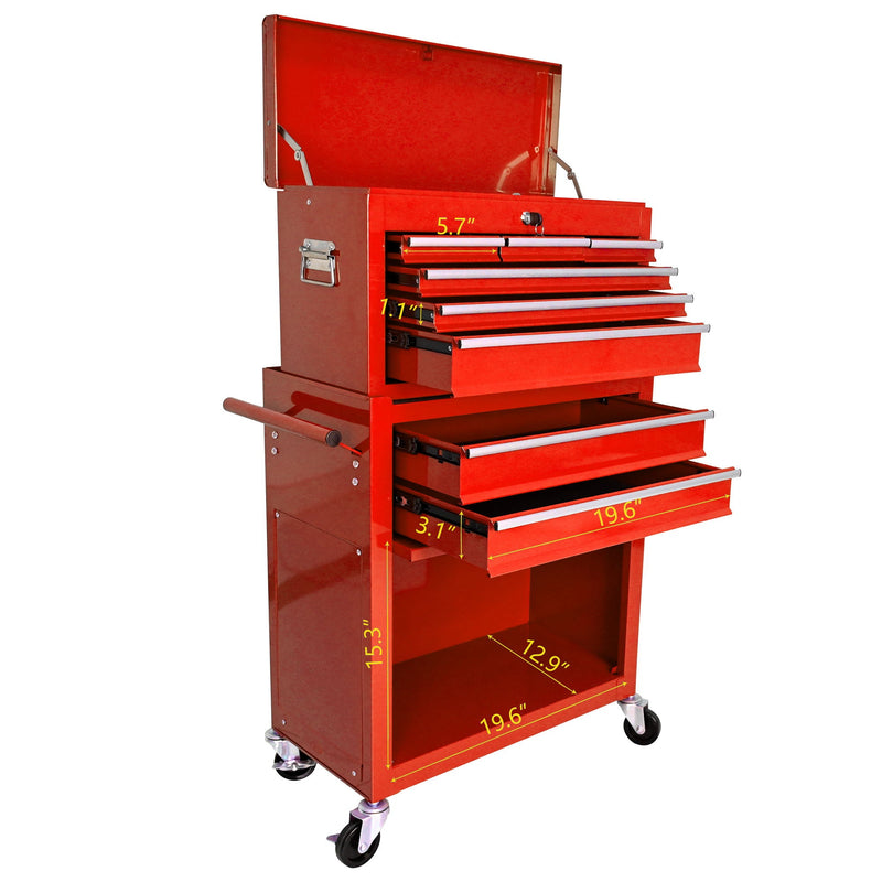 High Capacity Rolling Tool Chest With Wheels And Drawers, Storage Cabinet by HouseOfZazla
