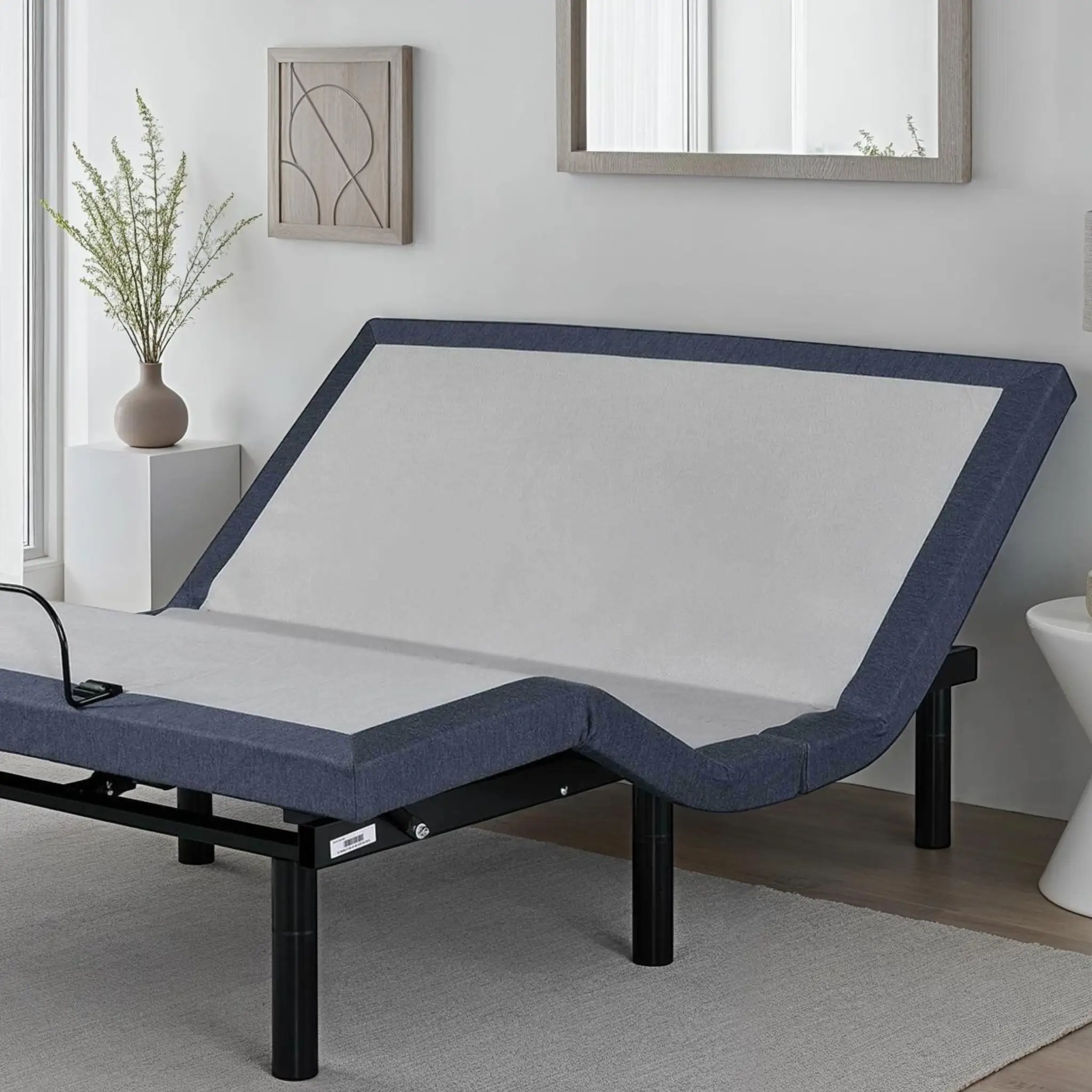 Twin XL Adjustable Bed Base with Massage and Position Adjustments by HouseOfZazla