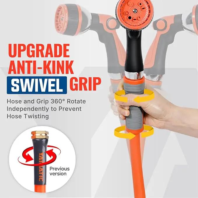 YAMATIC Heavy Duty Short Garden Hose 5/8 in x 5 ft with Swivel Fitting, Super Flexible Leader hose,All-weather, Lightweight, Burst 600 PSI by GreenHaven Gardens