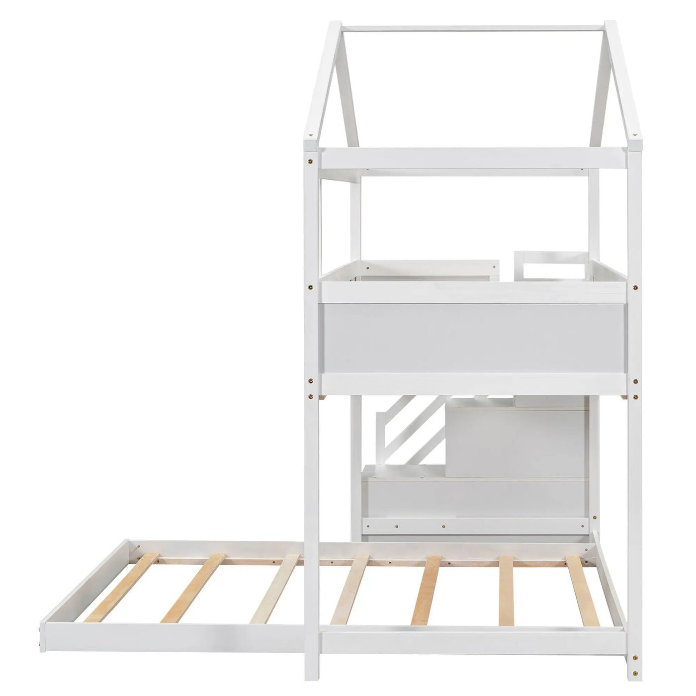 House Style Bunk Bed With Storage Staircase And board by HouseOfZazla