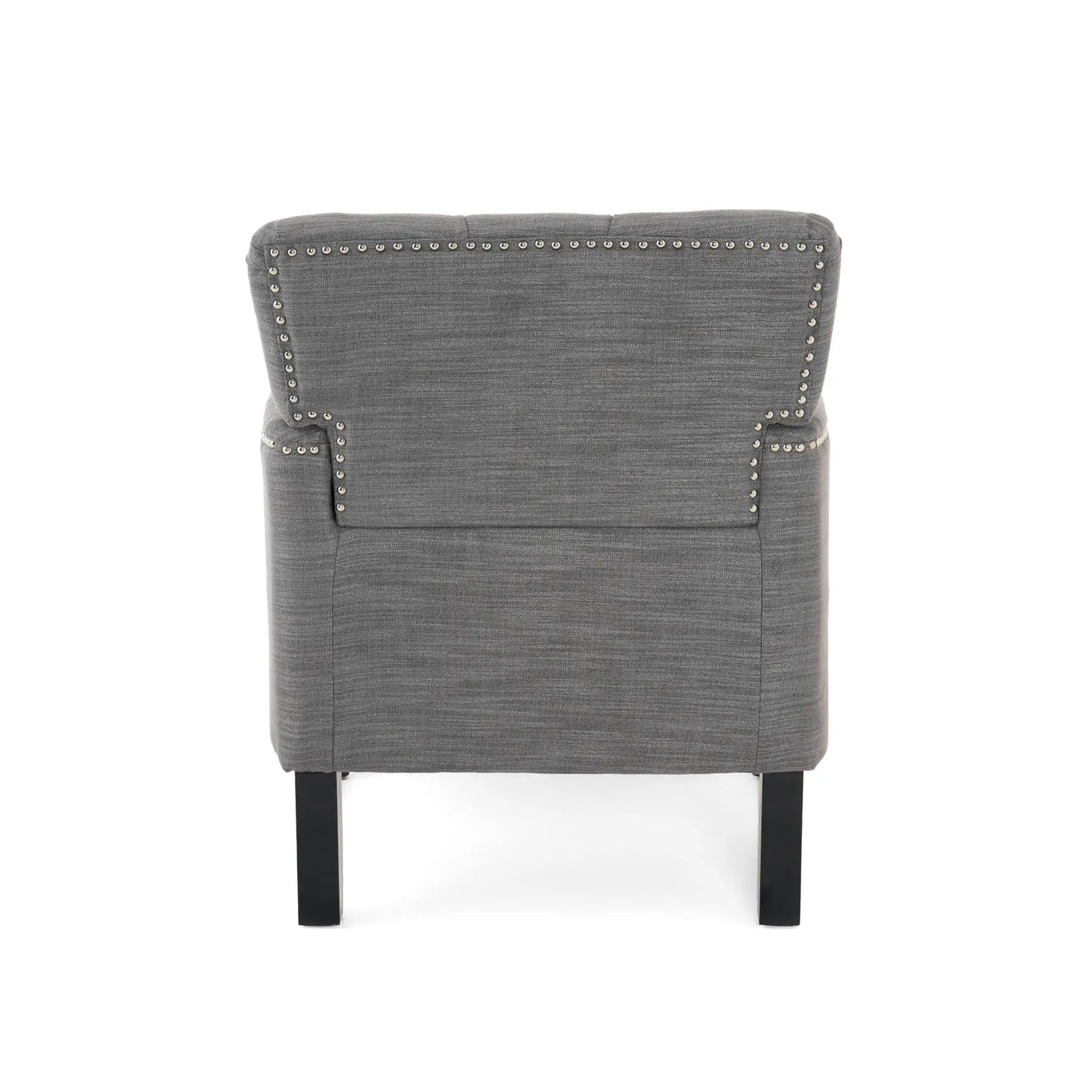Harrison Tufted Club Chair with Button Tufted Back and Birch Wood Legs by HouseOfZazla