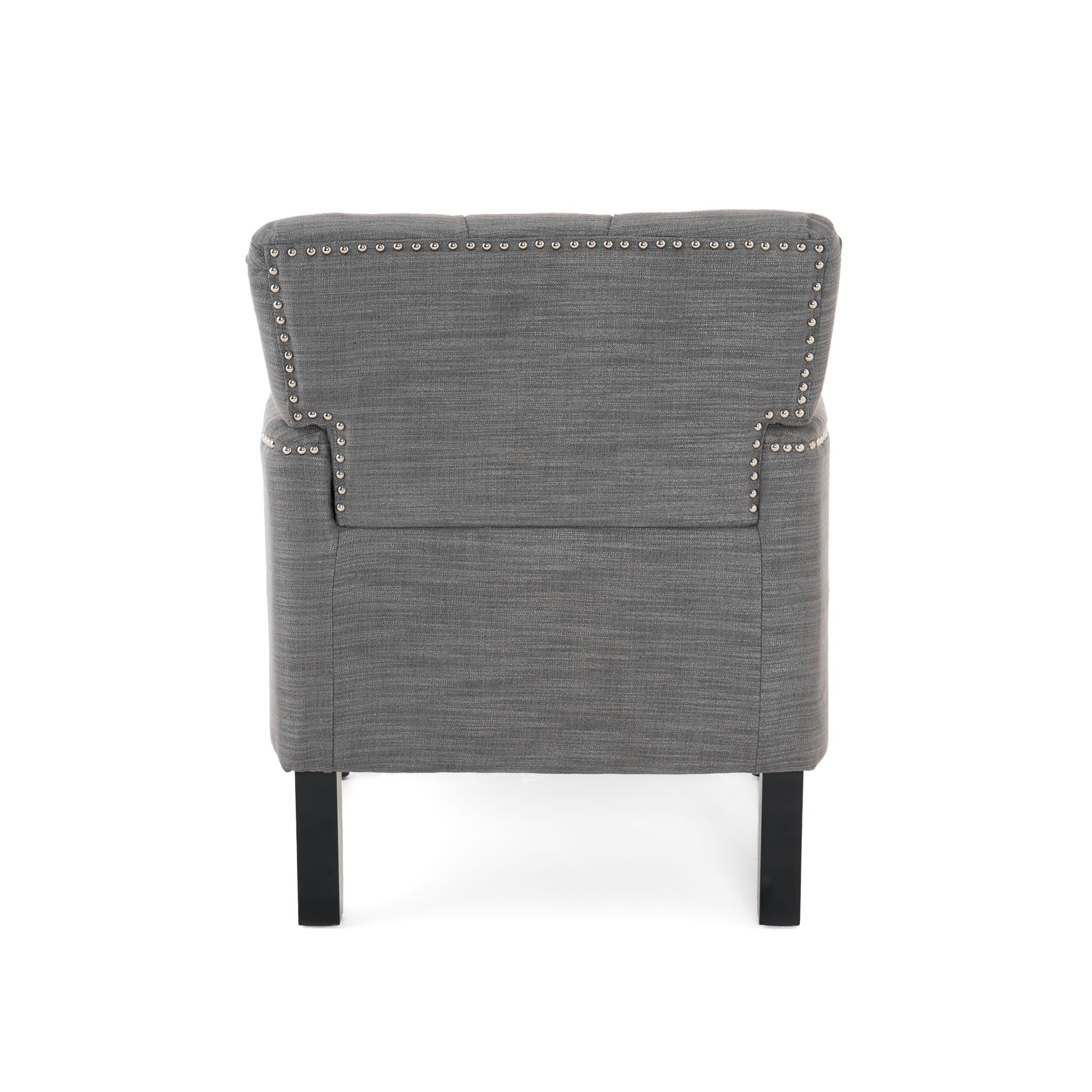 Harrison Tufted Club Chair with Button Tufted Back and Birch Wood Legs by HouseOfZazla