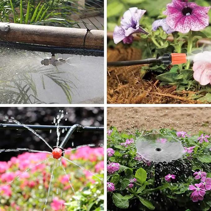 Garden Irrigation Kit,131ft 1/4" Drip Irrigation Kit Garden Irrigation System with Adjustable Nozzle Dripper Automatic Irrigation Equipment Set for Garden,Greenhouse, Patio,Lawn by GreenHaven Gardens