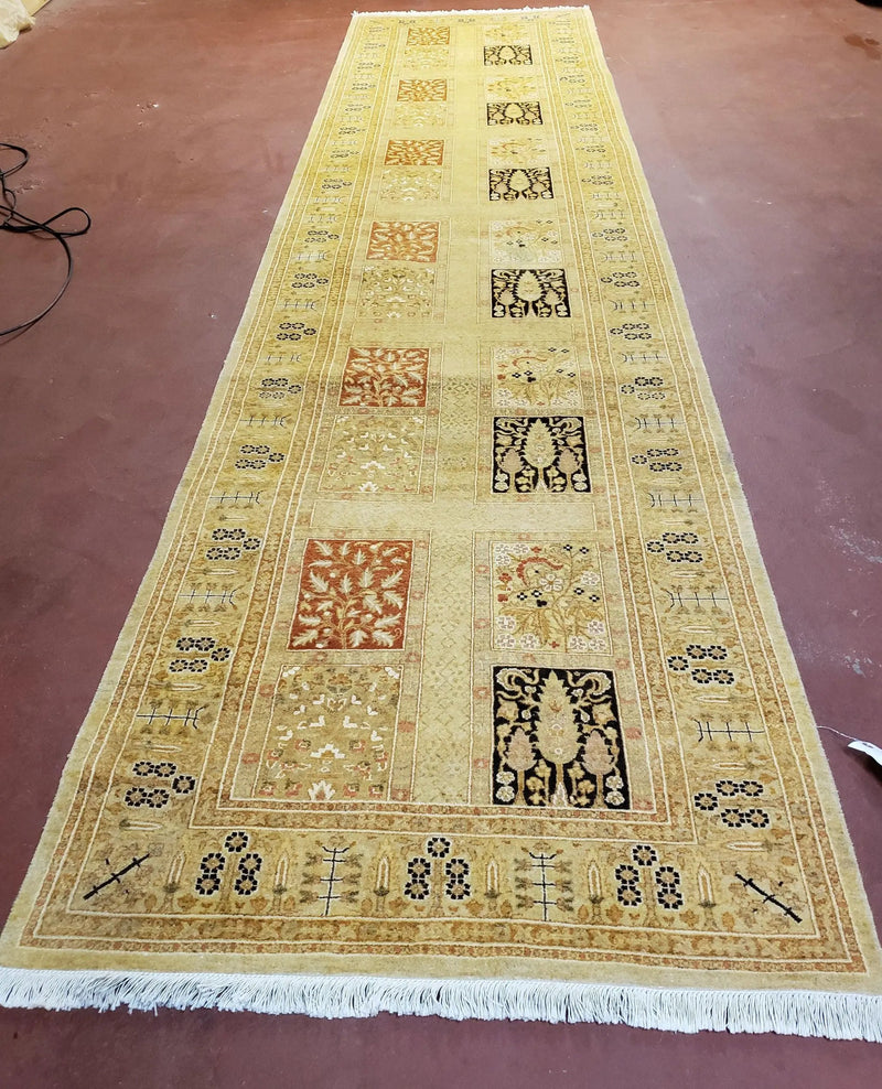 3' 2" x 12 ' 6" Pak Persian Safavieh Runner Haji Jalil Fine Runner Rug 3ft Runner 12ft Runner 13ft Runner Panel Design Runner Hand-Knotted by Jewel Rugs