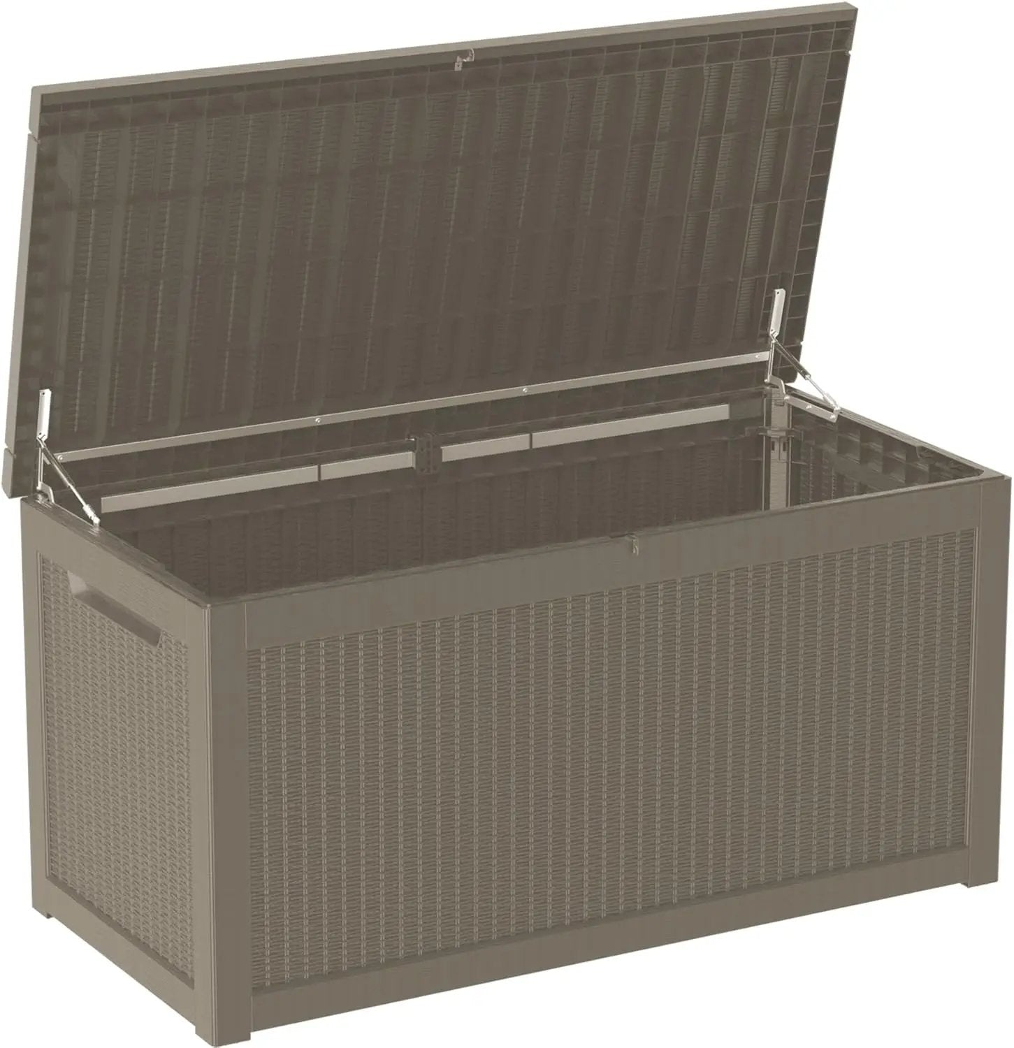 320 Gallon Waterproof Large Resin Deck Box Indoor/Outdoor Lockable Storage Container and Seating for Garden, Pool, and Patio (320 Gallon, Grey) by GreenHaven Gardens