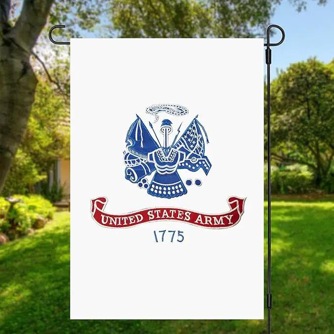 US Embroidered Army Garden Flag Double Sided 12x18 inch American Army Yard Lawn Garden Flags Banner Heavy Duty Vivid Color Waterproof by GreenHaven Gardens
