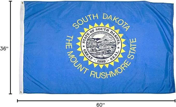 FlagSource South Dakota Nylon State Flag, Made in the USA, 3x5' by GreenHaven Gardens