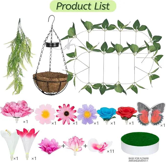 Solar Garden Lights, Outdoor Solar Lights for Yard-Solar Lights Outdoor Waterproof(Include 18 Flower Lamps & 1 Hummingbird & 1 Butterfly) (Style 1) by GreenHaven Gardens