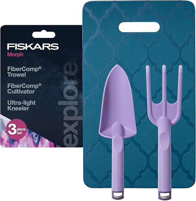 Fiskars Knee Pad, Trowel, and Cultivator Set, Explore Collection by GreenHaven Gardens