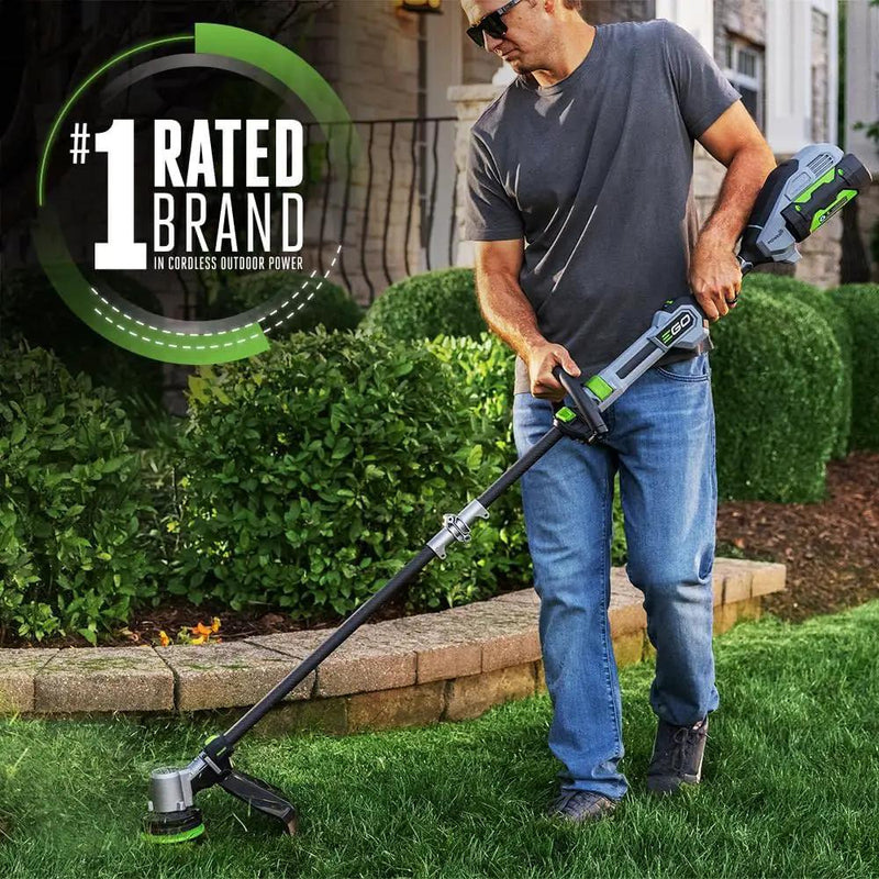 EGO POWER+ String Trimmer, Battery Powered, 16" Trimmer for Weeds and Grass with POWERLOAD, Telescopic Carbon Fiber Shaft, Battery and Charger Not Included - ST1610T by GreenHaven Gardens