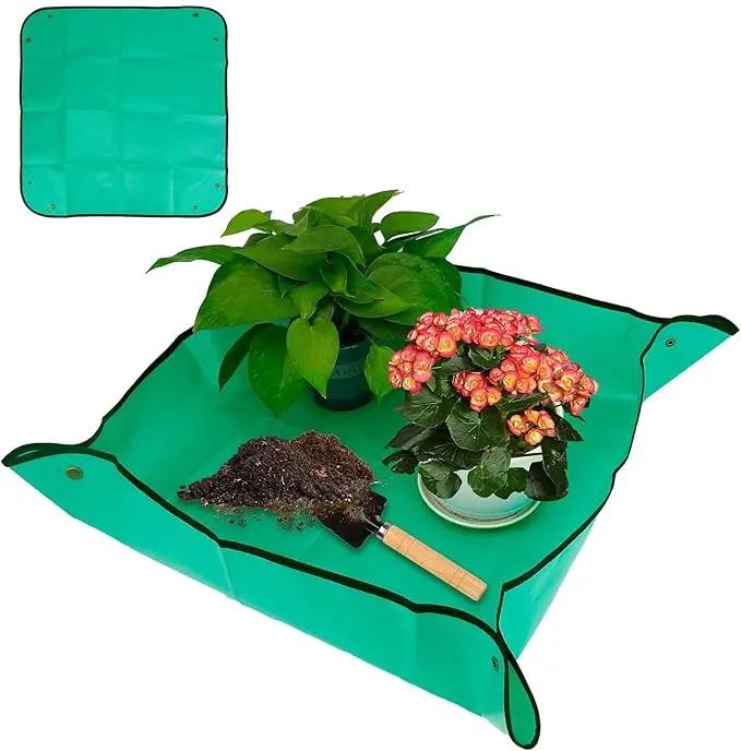 Repotting Mat,Potting Mat,Gardening Gifts,Gardening Tools,Indoor Plant Accessories,Plant Repotting Mat,Garden Tool Set,Gardening Supplies,Indoor Plant Tools,Gardening Gifts for Women(Green 26*26 in) by GreenHaven Gardens